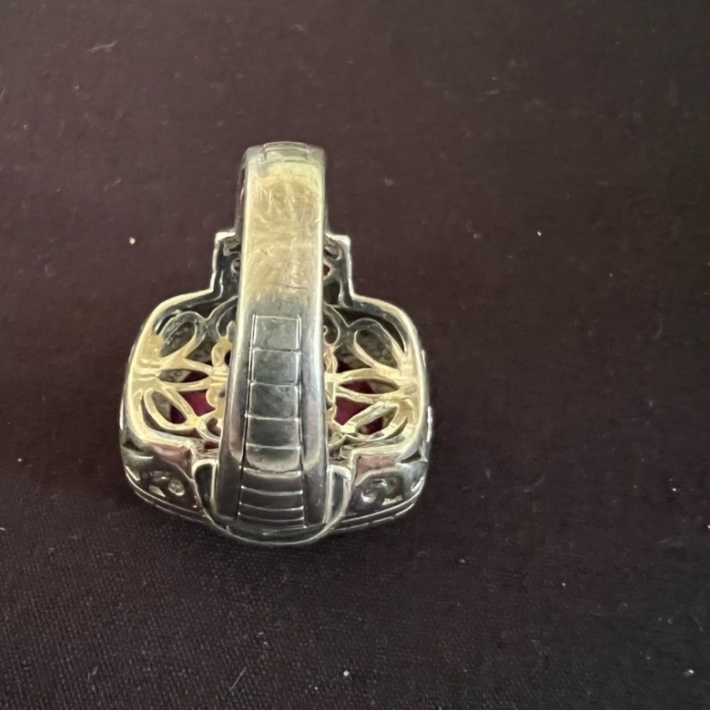 Ruby Ring Set In Sterling Silver, Extra Large Set… - image 5